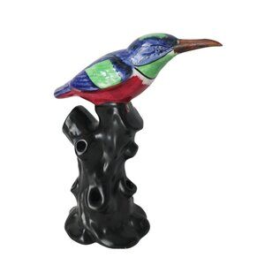 Rare Wilkinson's Porcelain Flower Frog Kingfisher Bird Vintage